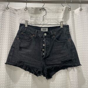 AGOLDE Black Parker Vintage Cutoff Shorts - Size 25